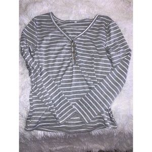 Gray striped T-shirt